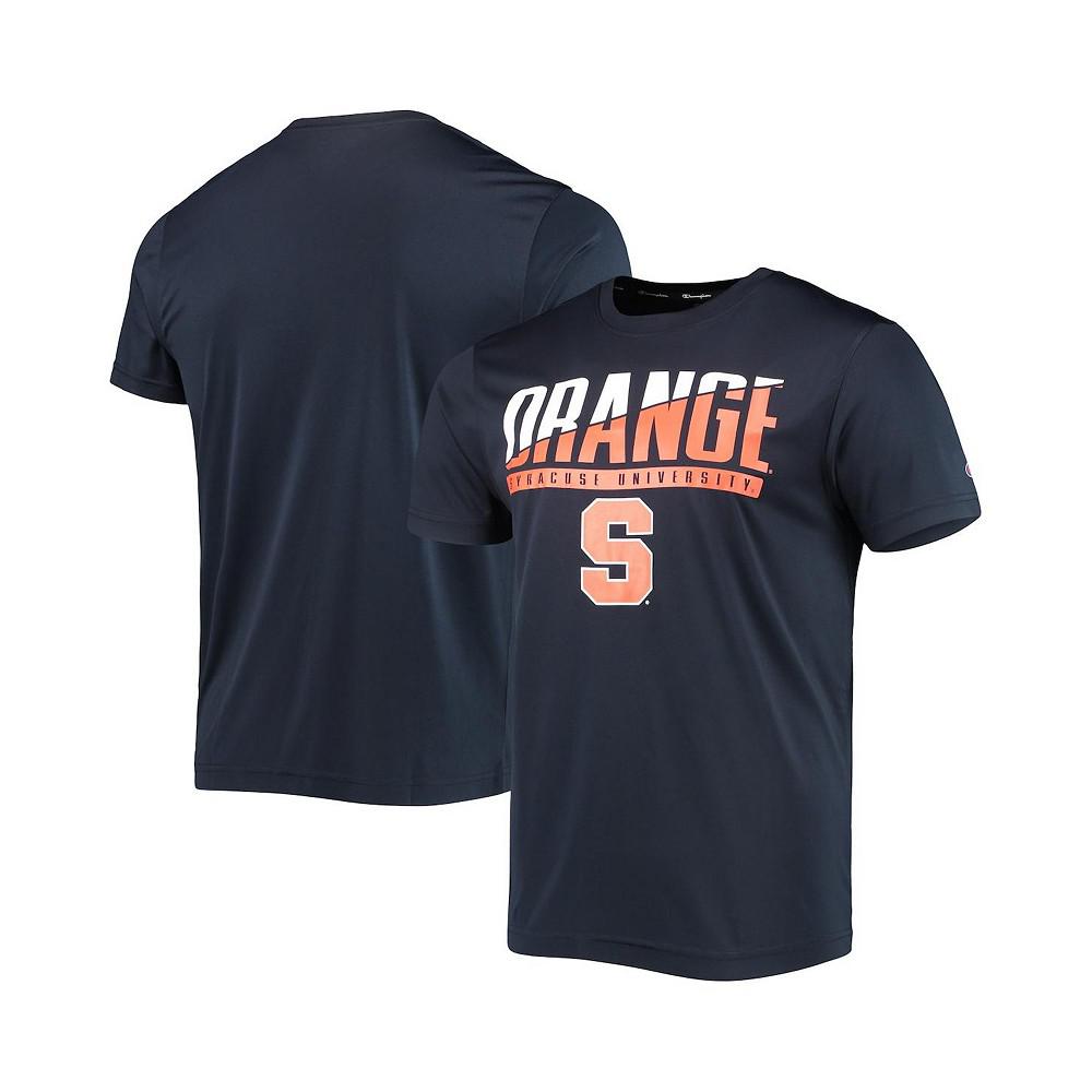 Men's Navy Syracuse Orange Wordmark Slash T-shirt商品第1张图片规格展示
