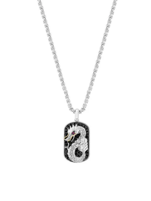 商品Effy|14K Yellow Gold, Sterling Silver & Multi-Stone Pendant Necklace,价格¥2628,第1张图片
