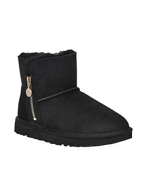 商品UGG|UGG黑色侧面拉链款雪地靴,价格¥420,第2张图片详细描述