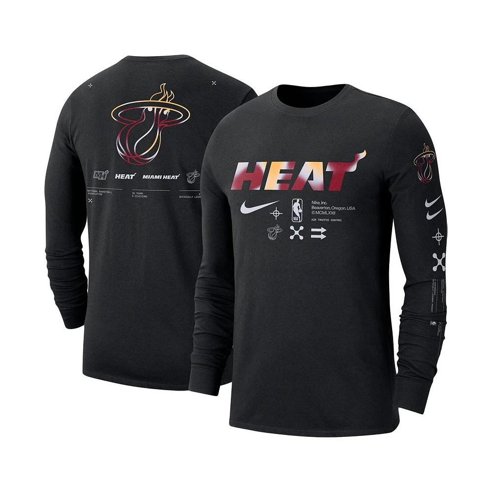 商品NIKE|Men's Black Miami Heat Essential Air Traffic Control Long Sleeve T-shirt,价格¥246,第1张图片
