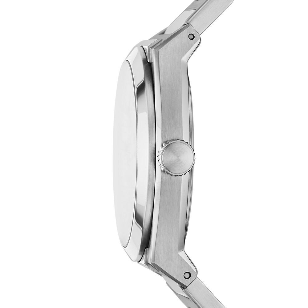 商品Fossil|Men's Everett Silver-Tone Stainless Steel Bracelet Watch 42mm,价格¥1163,第5张图片详细描述