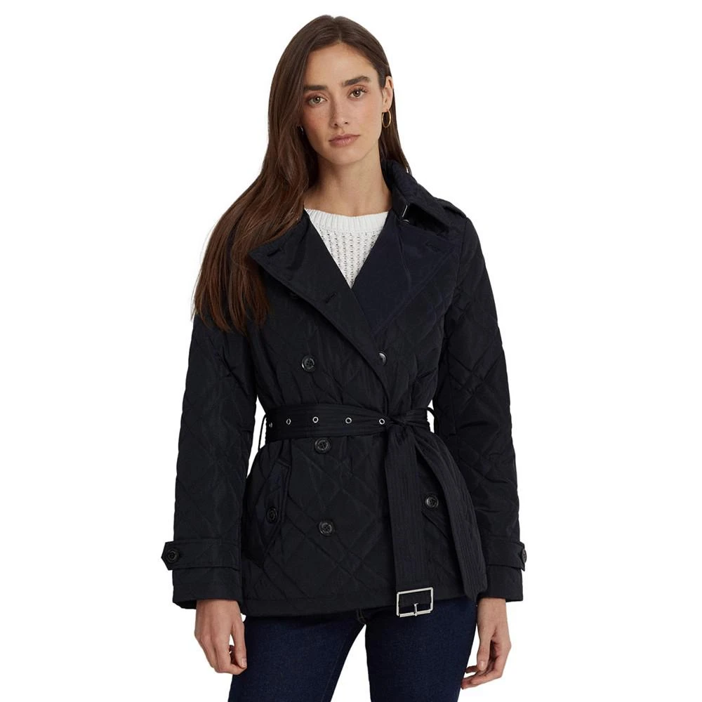 商品Ralph Lauren|Women's Belted Double-Breasted Quilted Coat, Created for Macy's,价格¥1495,第4张图片详细描述