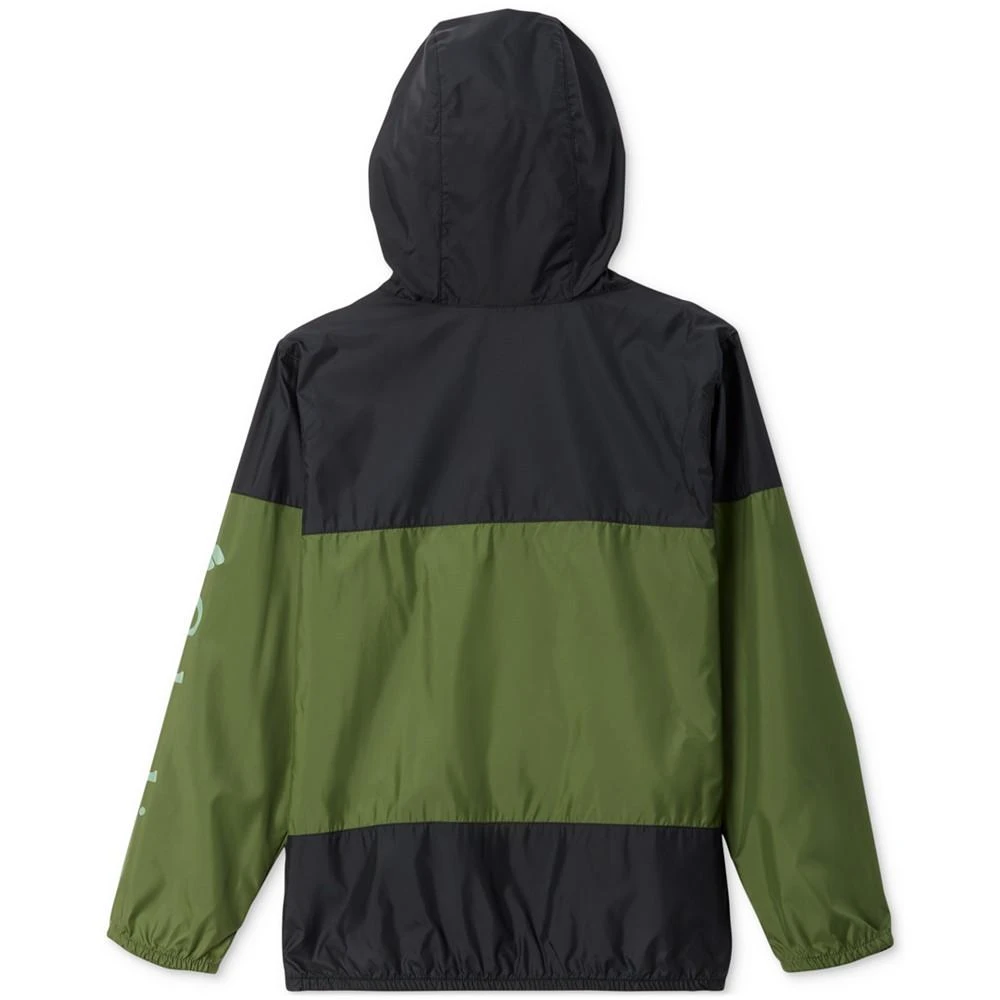 商品Columbia|Big Boys Flash Challenger Colorblocked Water-Resistant Full-Zip Hooded Windbreaker,价格¥190,第2张图片详细描述