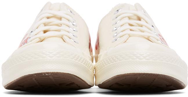 商品Comme des Garcons|Off-White Converse Edition Multiple Hearts Chuck 70 Low Sneakers,价格¥1139,第4张图片详细描述