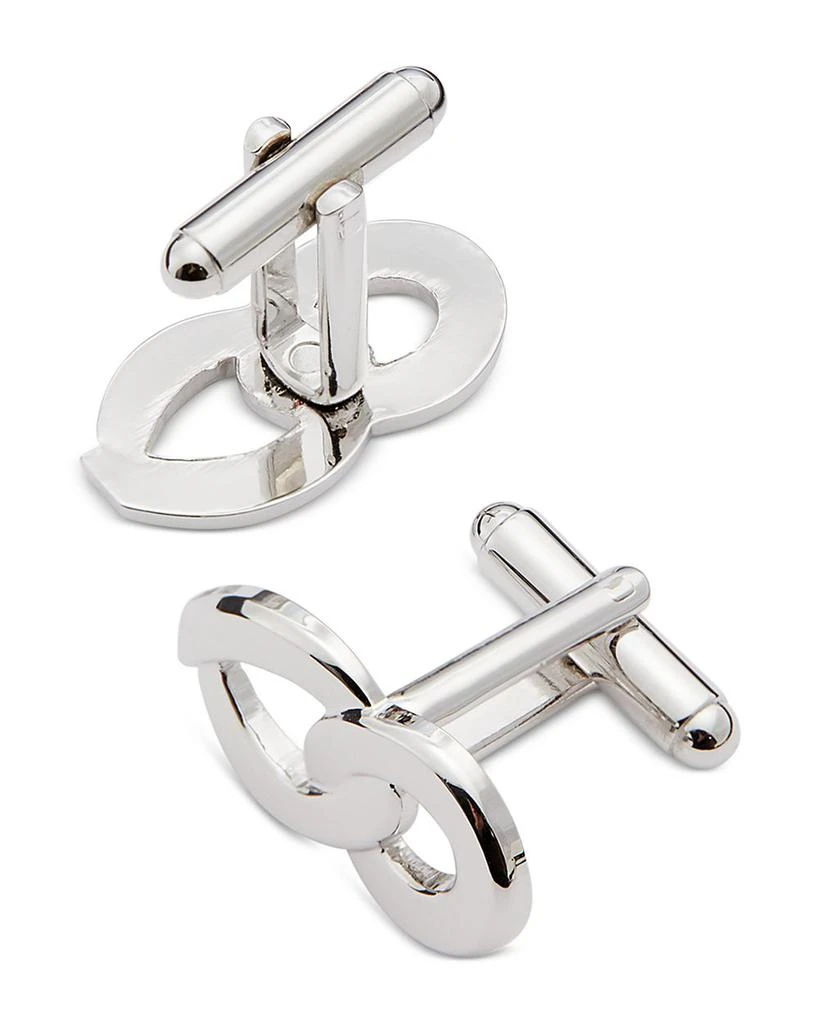 商品JONAS STUDIO|Double Commitment Rhodium Over Brass Cufflinks,价格¥1228,第1张图片详细描述