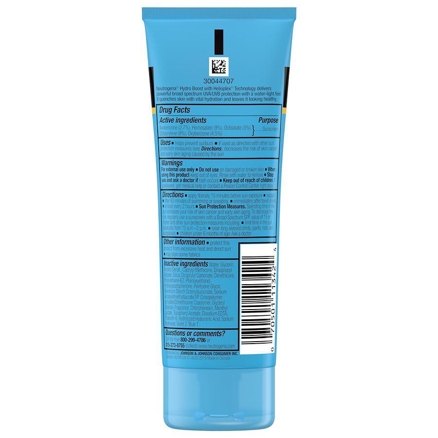 商品Neutrogena|Hydro Boost Moisturizing Sunscreen Lotion, SPF 50,价格¥82,第4张图片详细描述