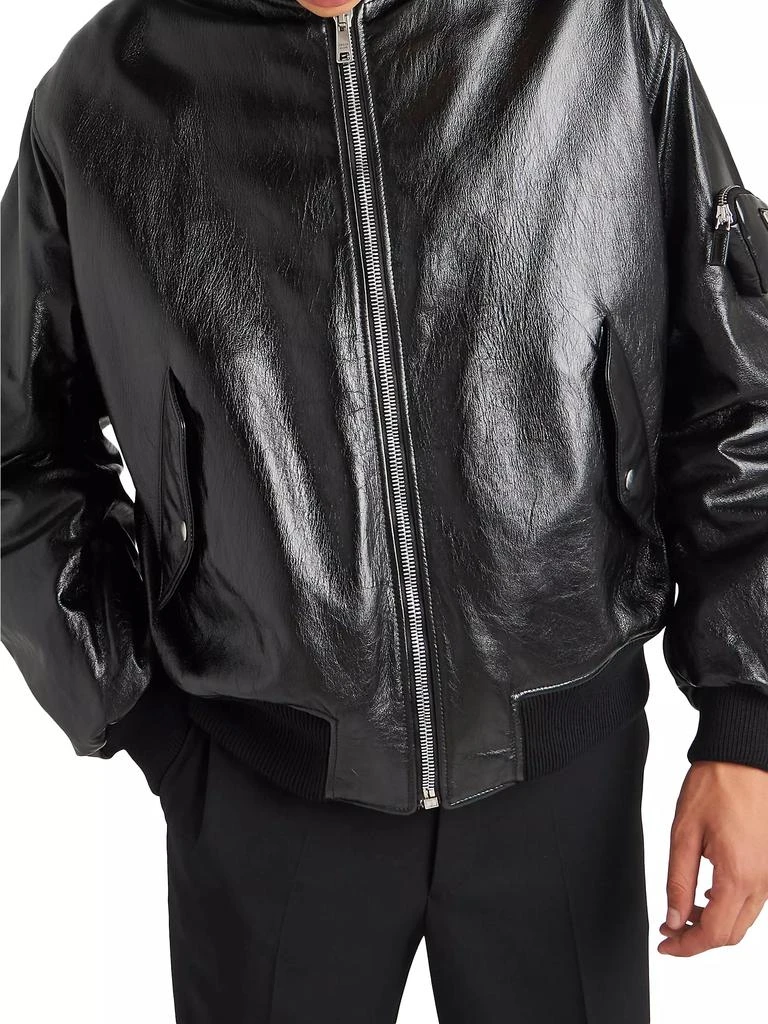 商品Prada|Nappa Leather Bomber Jacket,价格¥52445,第5张图片详细描述