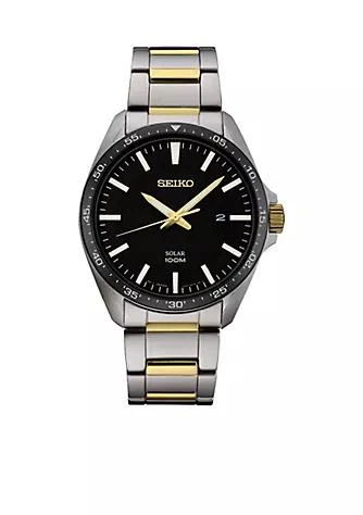 商品Seiko|Two Tone Black Dial Watch,价格¥1550,第1张图片