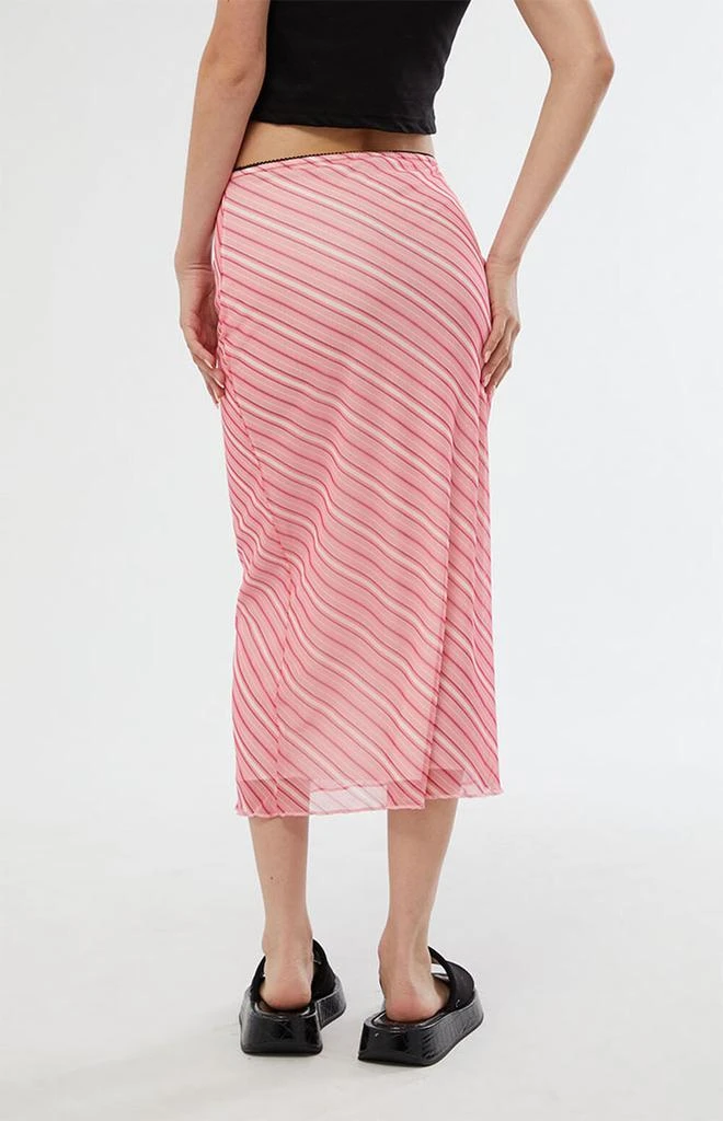 商品Daisy Street|Stripe Mesh Midi Skirt,价格¥192,第4张图片详细描述