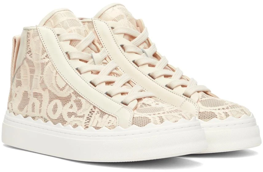 商品Chloé|Beige Lauren High-Top Sneakers,价格¥1408,第4张图片详细描述