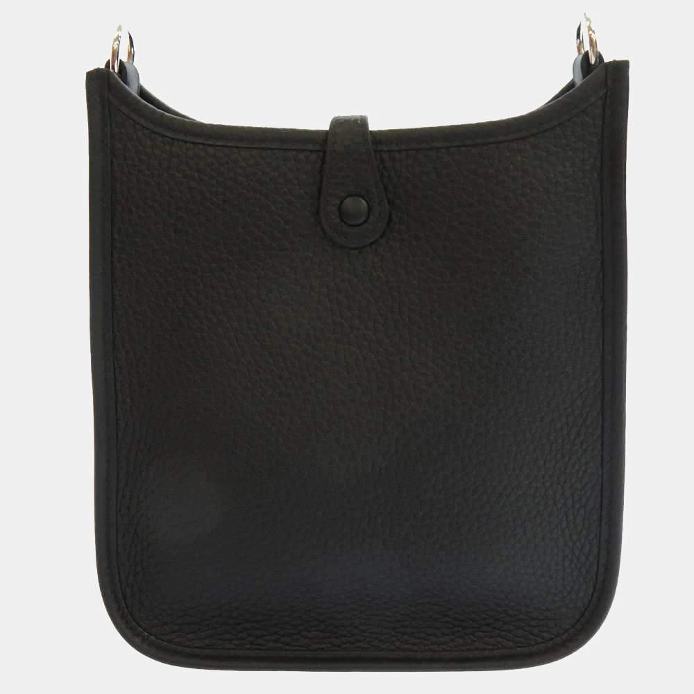 商品Hermes|Hermes Black Taurillon Clemence Leather Evelyne Amazon TPM Shoulder Bag,价格¥28935,第3张图片详细描述