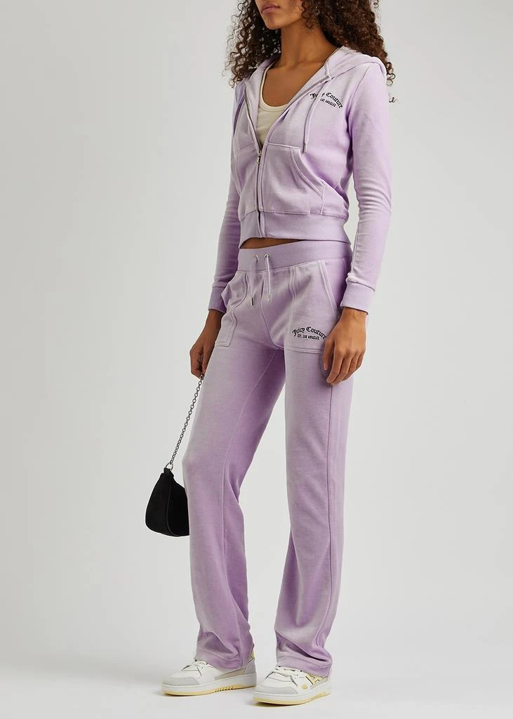 商品Juicy Couture|Del Ray logo-embroidered velour sweatpants,价格¥628,第4张图片详细描述