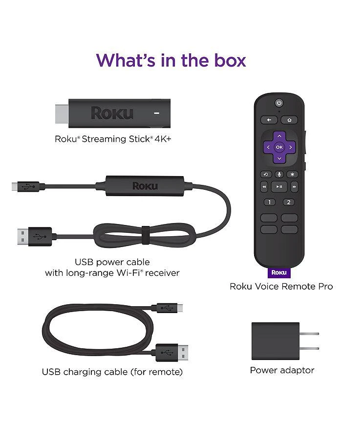 Streaming Stick 4K+ (2021) Streaming Device 4K/HDR/Dolby Vision with Roku Voice Remote Pro 商品