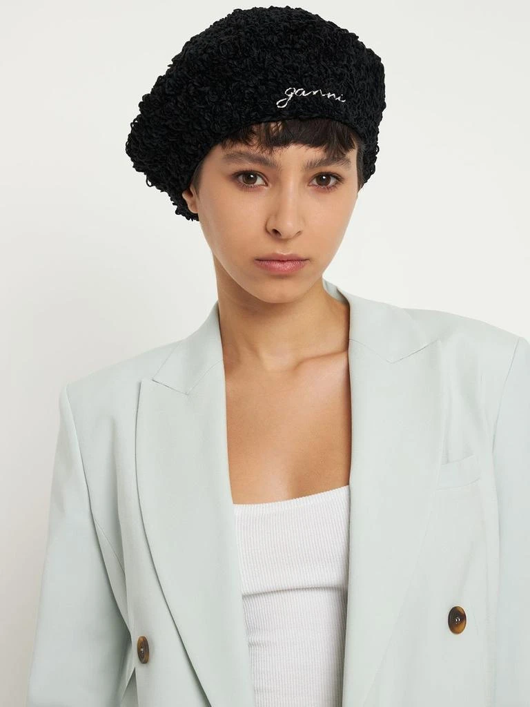 商品Ganni|Velvet Crochet Beret,价格¥513,第1张图片详细描述