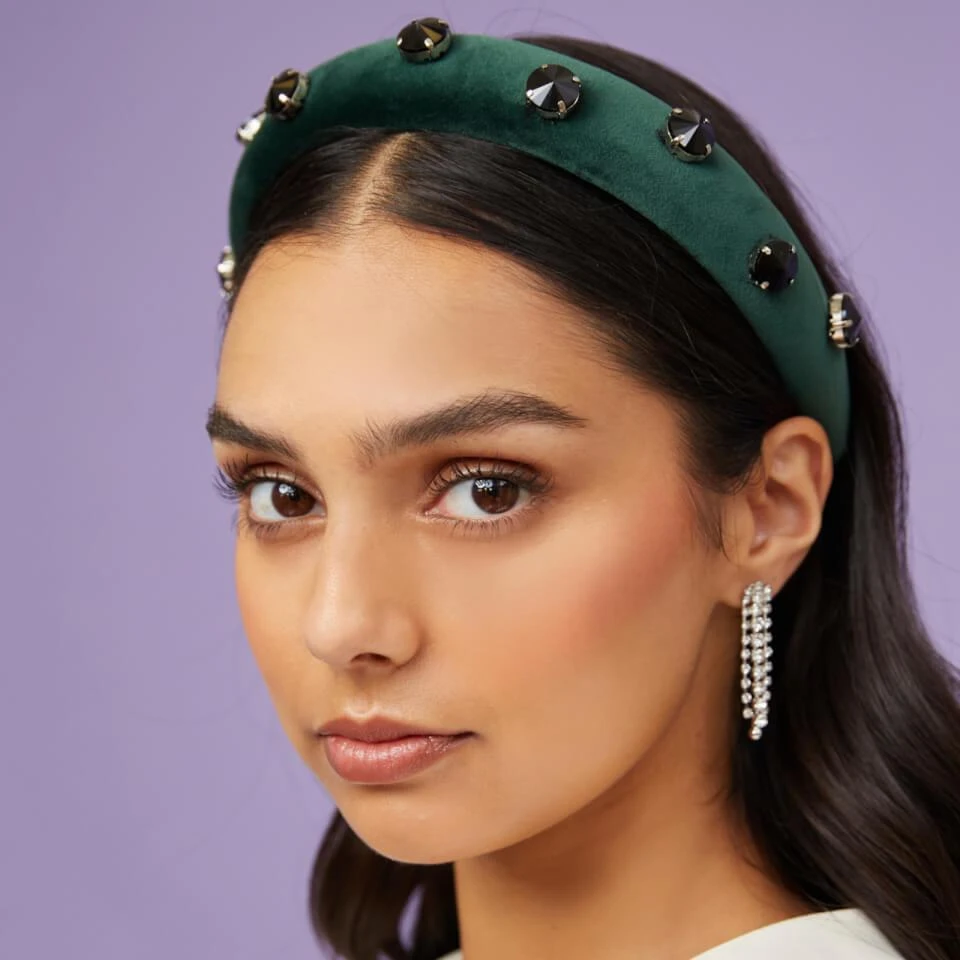 商品Sister Jane|Sister Jane Bouquet Crystal-Embellished Velvet Headband,价格¥101,第1张图片