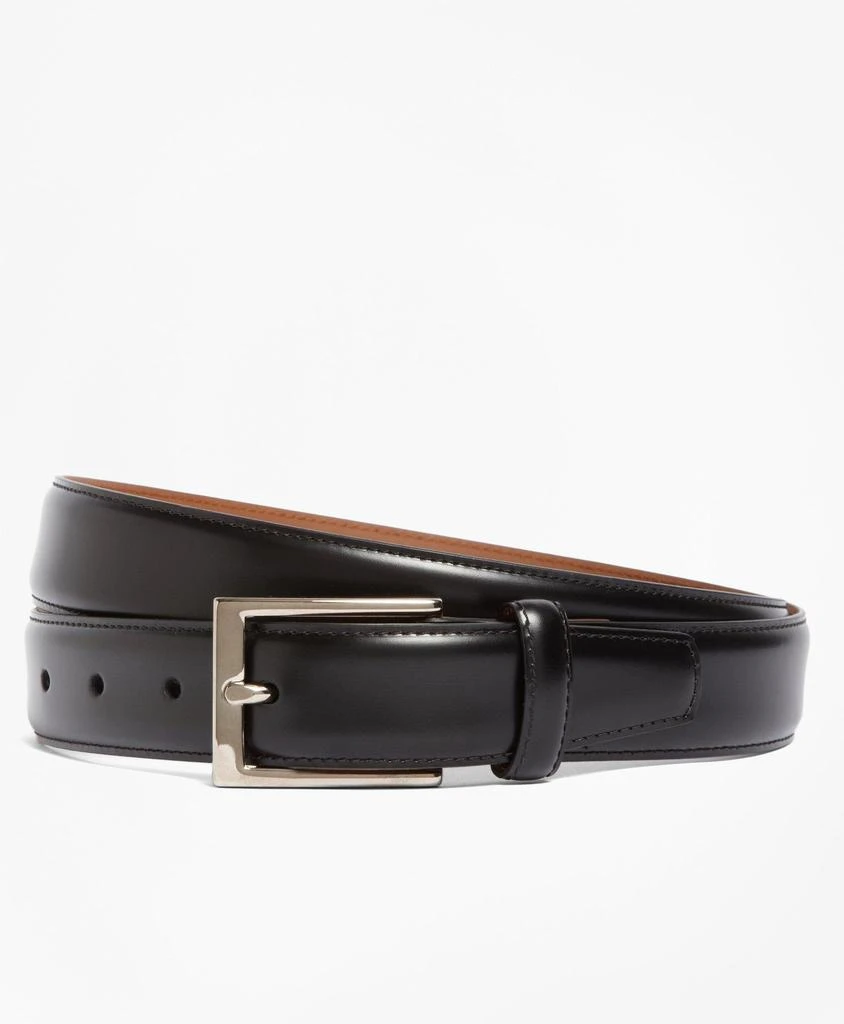 商品Brooks Brothers|Silver Buckle Leather Dress Belt,价格¥567,第1张图片