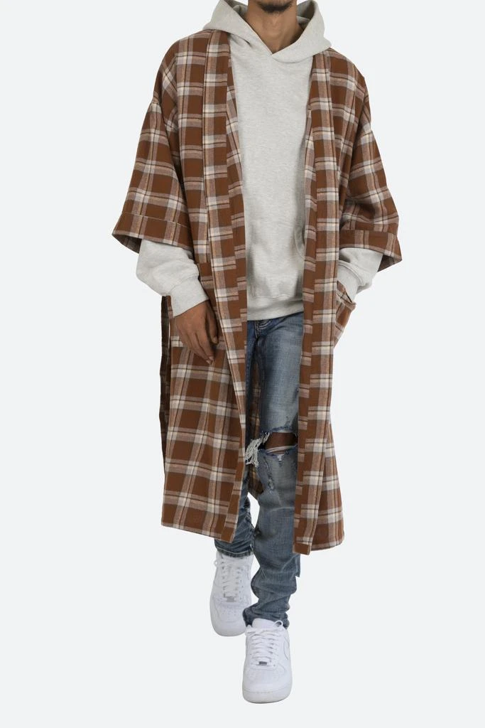 Plaid S/S Robe - Brown 商品
