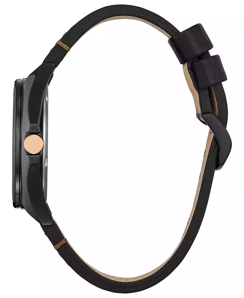 商品Citizen|Eco-Drive Men's Marvel Tony Stark Black Leather Strap Watch 43mm,价格¥1999,第2张图片详细描述