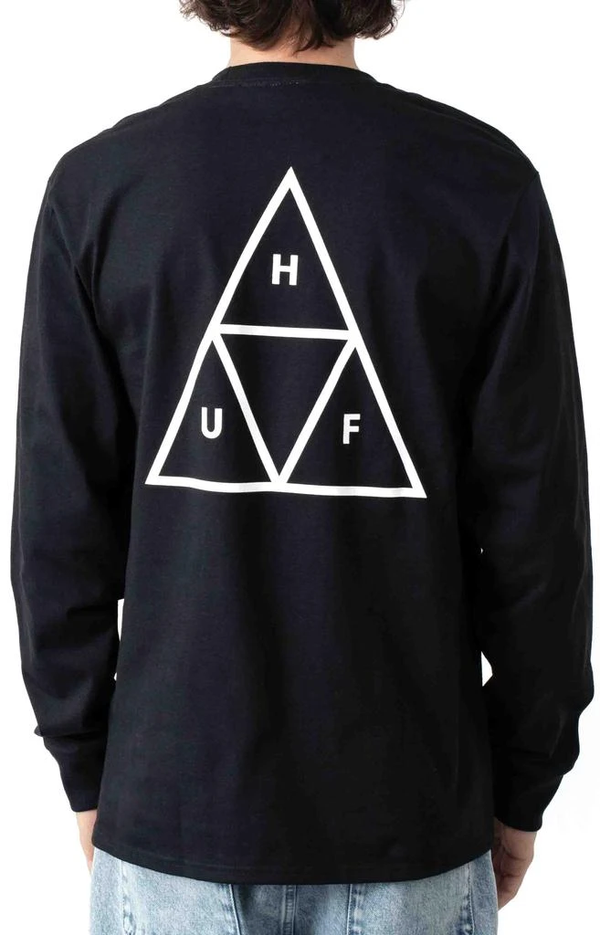 商品HUF|Essential TT L/S Shirt - Black ,价格¥104,第3张图片详细描述