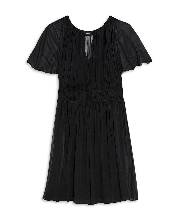 商品Theory|Silk Chiffon Flutter Sleeve Dress,价格¥813,第4张图片详细描述