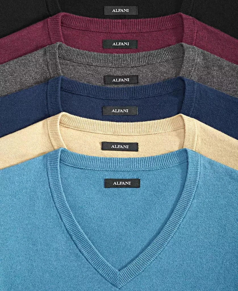 商品Alfani|V领棉质毛衣,价格¥149,第4张图片详细描述