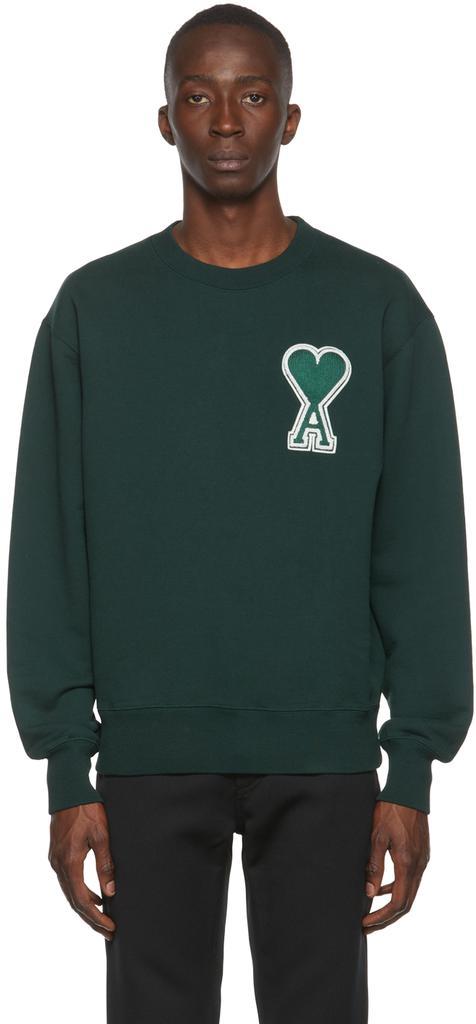 商品AMI|SSENSE Exclusive Green Ami de Cœur Sweatshirt,价格¥2437,第1张图片