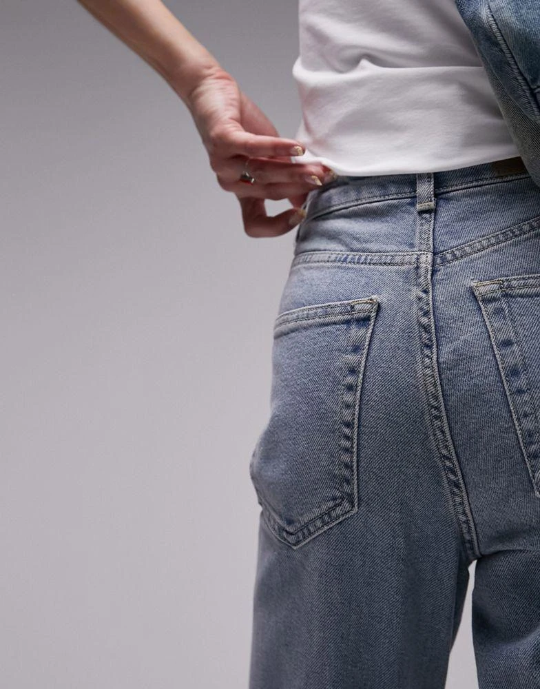 商品Topshop|Topshop comfort stretch Mom jeans in bleach,价格¥223,第2张图片详细描述