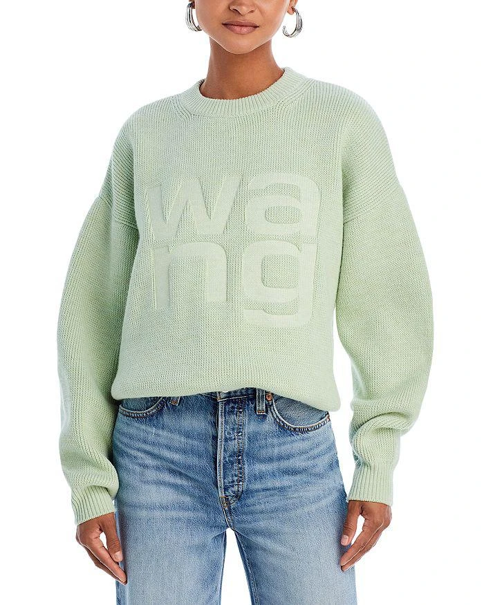 商品Alexander Wang|Debossed Stacked Logo Sweatshirt,价格¥2312,第1张图片