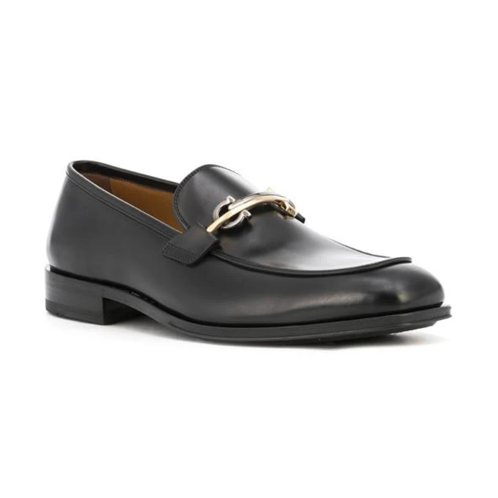 SALVATORE FERRAGAMO 黑色男士套脚正装鞋 02-0373-745223 商品