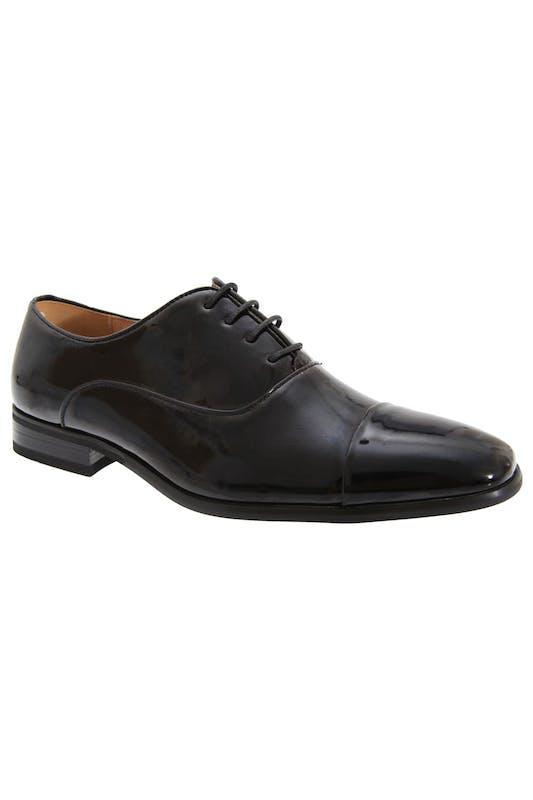 商品GOOR|Mens Pleated Cap Oxford Tie Patent Shoes,价格¥335,第1张图片
