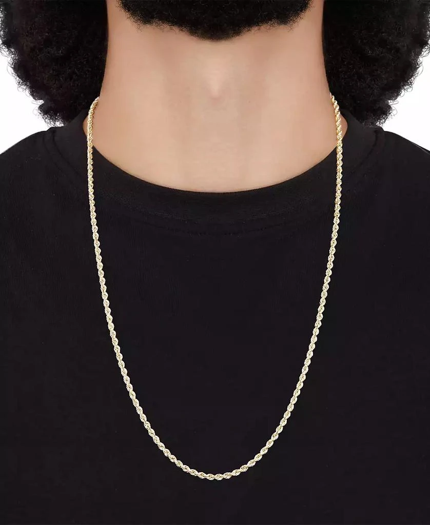 商品Macy's|Glitter Rope Link 26" Chain Necklace (3mm) in 14k Gold,价格¥7102,第3张图片详细描述