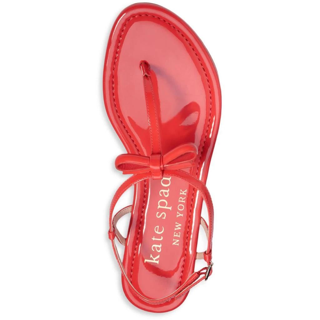 商品Kate Spade|Kate Spade New York Womens Piazza Patent Leather Ankle Strap Thong Sandals,价格¥283,第4张图片详细描述