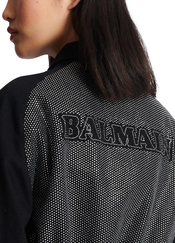 商品Balmain|牛仔布和水晶短款轰炸机,价格¥23472,第4张图片详细描述