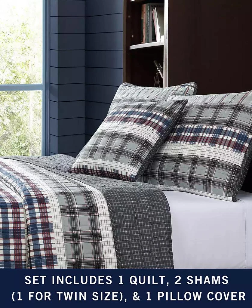 CLOSEOUT! Marina Cove Cotton Reversible 4 Piece Quilt Set 商品