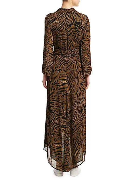 商品Ganni|Printed Georgette Wrap Dress,价格¥502,第5张图片详细描述