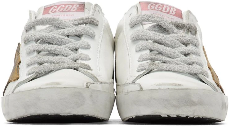 商品Golden Goose|White & Brown Star Superstar Sneakers,价格¥4395,第2张图片详细描述