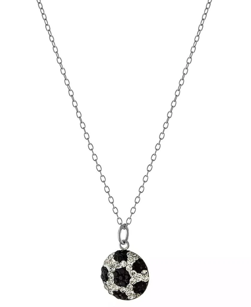 商品Giani Bernini|Crystal Soccer Ball 18" Pendant Necklace in Sterling Silver, Created for Macy's,价格¥409,第1张图片