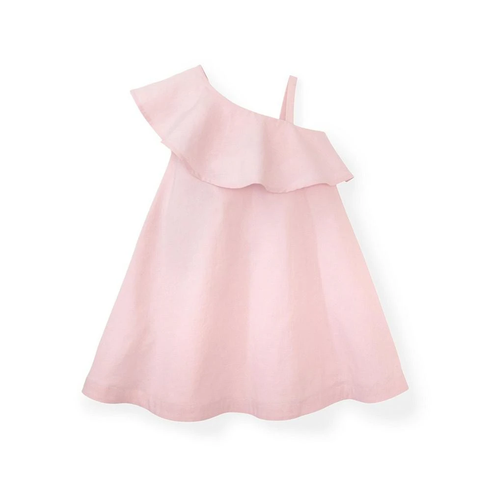 商品Hope & Henry|Girls' One Shoulder Flounce Dress, Kids,价格¥227,第1张图片