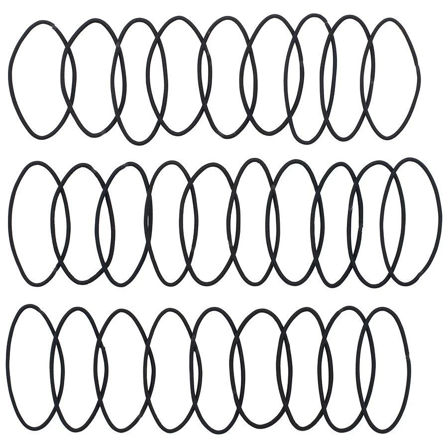 No Damage Gentle-Hold Elastic Hair Bands Medium Black 商品