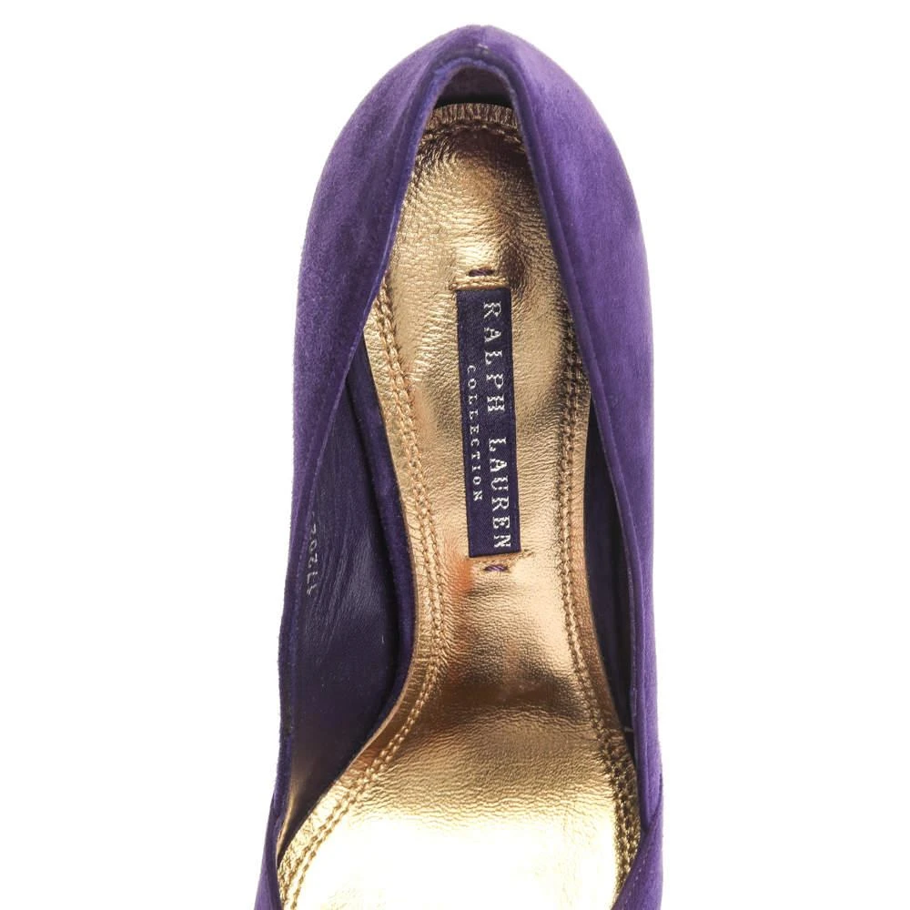 Ralph Lauren Collection Purple Suede Bow Detail Platform Pumps Size 38 商品