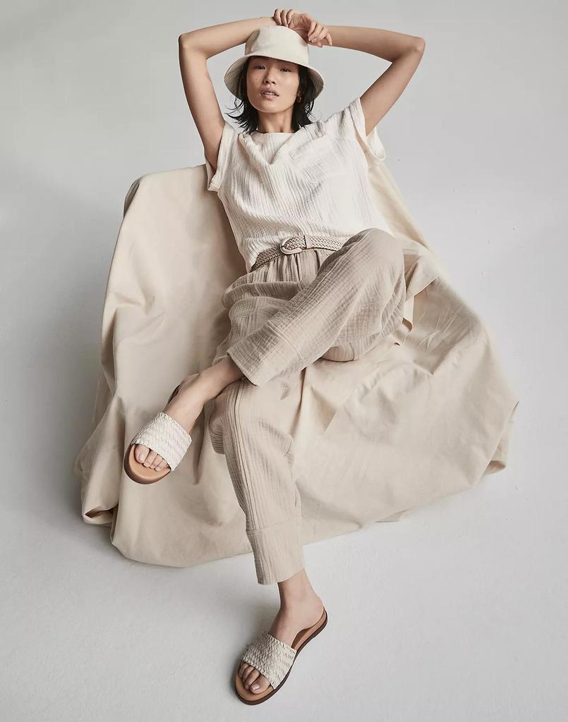 商品Madewell|The Louisa Slide Sandal in Woven Leather,价格¥691,第5张图片详细描述