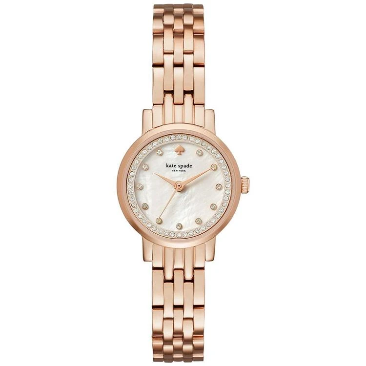 商品Kate Spade|Women's Mini Monterey Rose Gold-Tone Stainless Steel Bracelet Watch 24mm KSW1243,价格¥1870,第1张图片