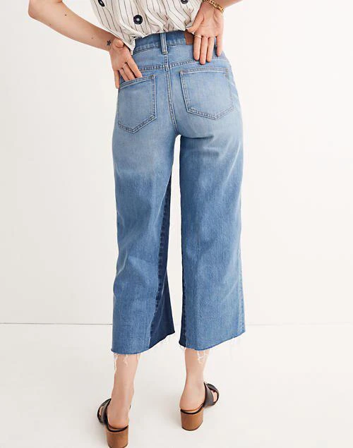 商品Madewell|Wide-Leg Crop Jeans: Gusset Edition,价格¥476,第4张图片详细描述