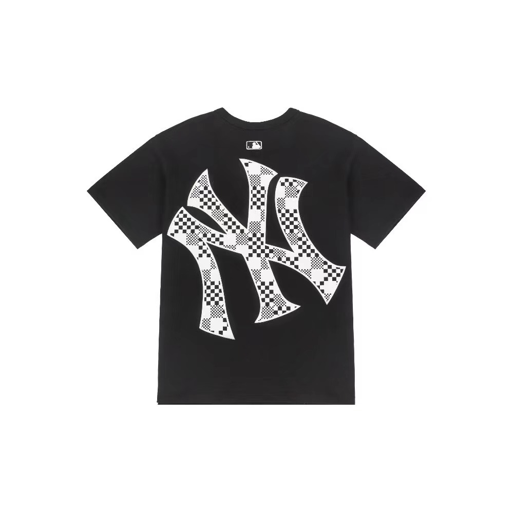 商品MLB|【享贝家】MLB 美联邦 棋盘格短袖T恤 男女同款 黑色 3ATSM8023K000150BKS Q,价格¥248,第1张图片