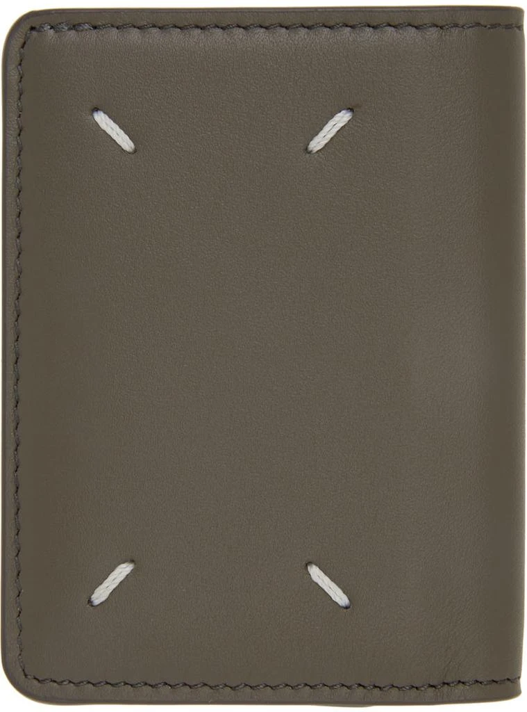 商品MAISON MARGIELA|Gray Leather Card Holder,价格¥2194,第1张图片