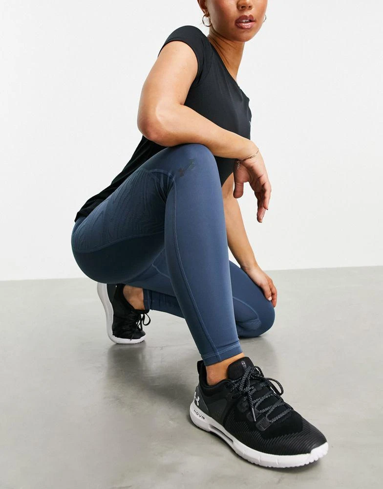 商品Under Armour|Under Armour coldgear rush jacquard leggings in blue,价格¥243,第1张图片