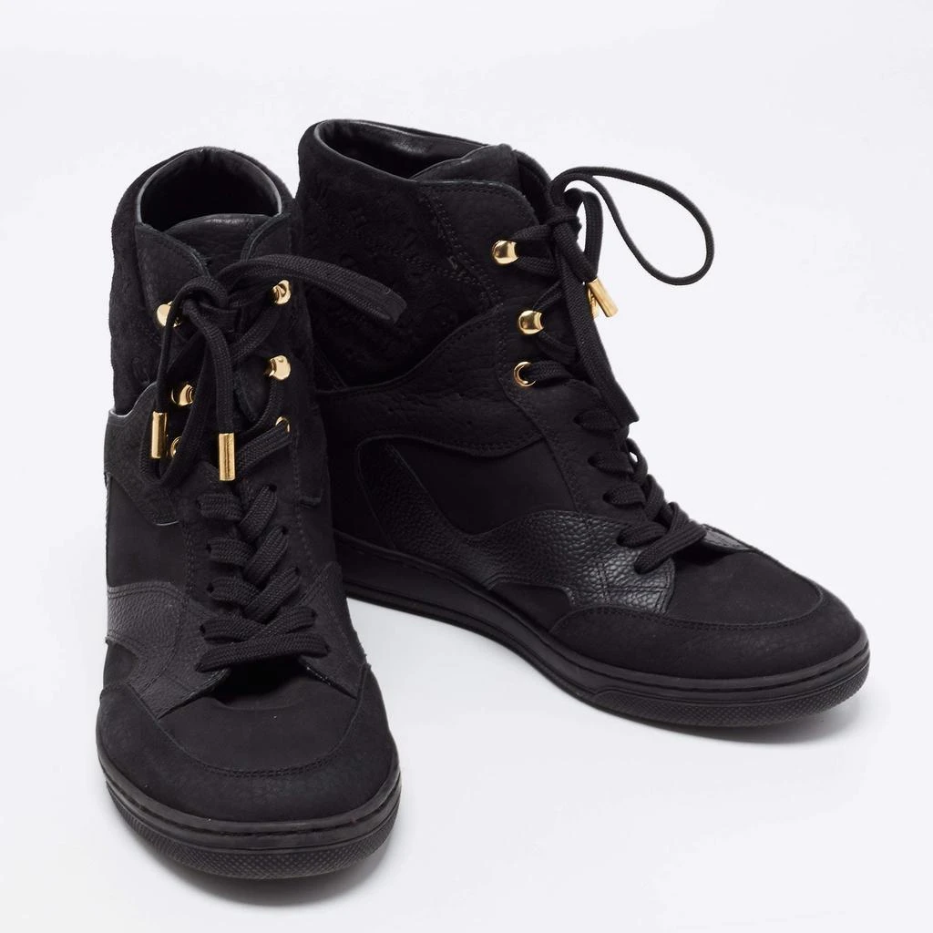 商品[二手商品] Louis Vuitton|Louis Vuitton Black Monogram Empreinte Suede and Leather High-Top Sneakers Size 37.5,价格¥2320,第4张图片详细描述