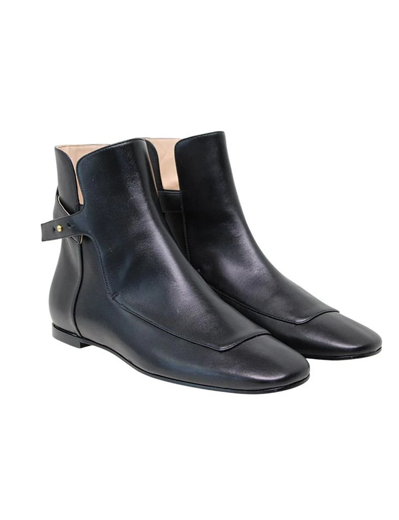 商品INES DE LA FRESSANGE|Black leather flat boot,价格¥3798,第2张图片详细描述