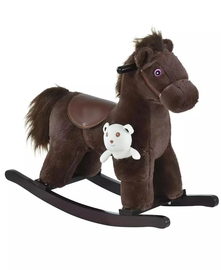 商品Qaba|Children Riding Rocking Horse Toy Fun Realistic Sounds & Storage Bag,价格¥556,第1张图片