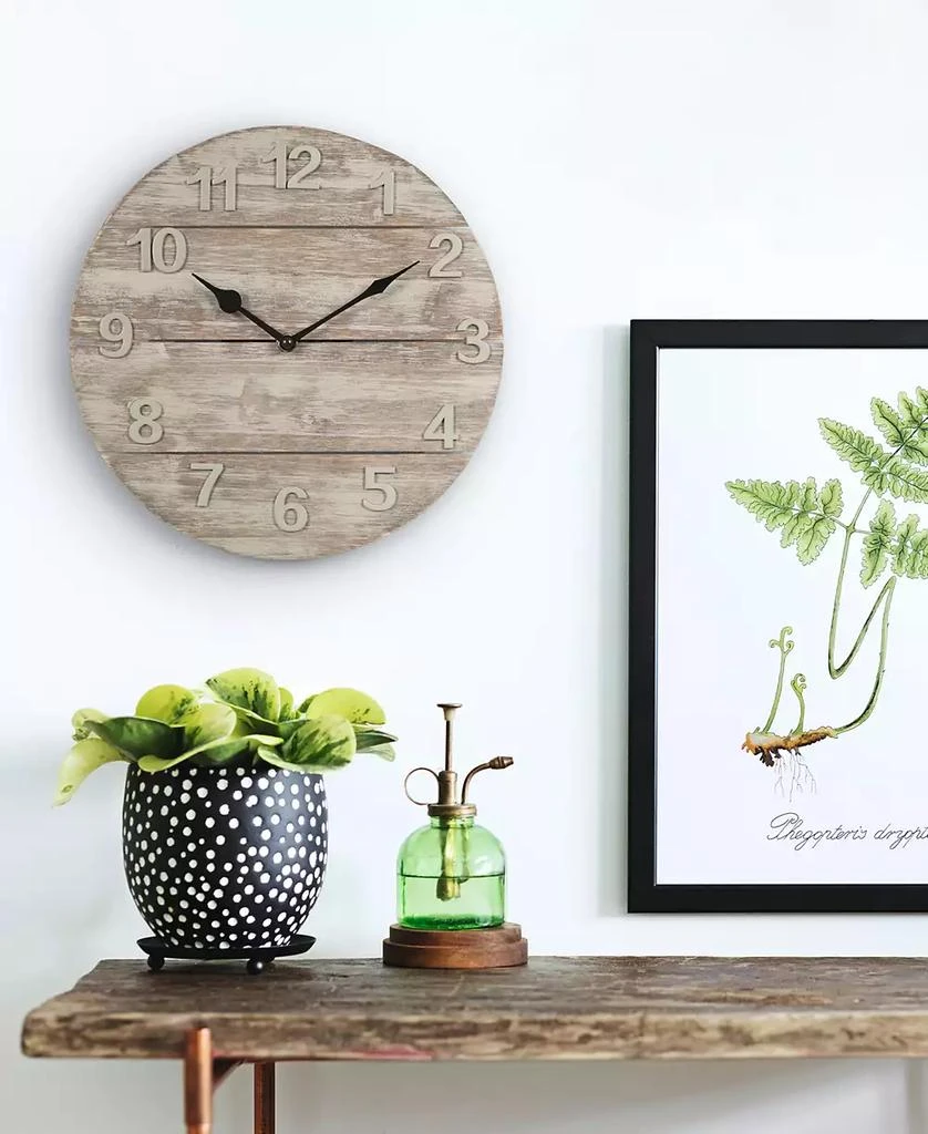商品La Crosse Technology|La Crosse Clock 404-3430W 12" Sun Washed Wood Wall Clock,价格¥222,第4张图片详细描述